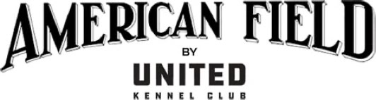 Text reading "AMERICAN FIELD BY UNITED KENNEL CLUB" in a stylized font.